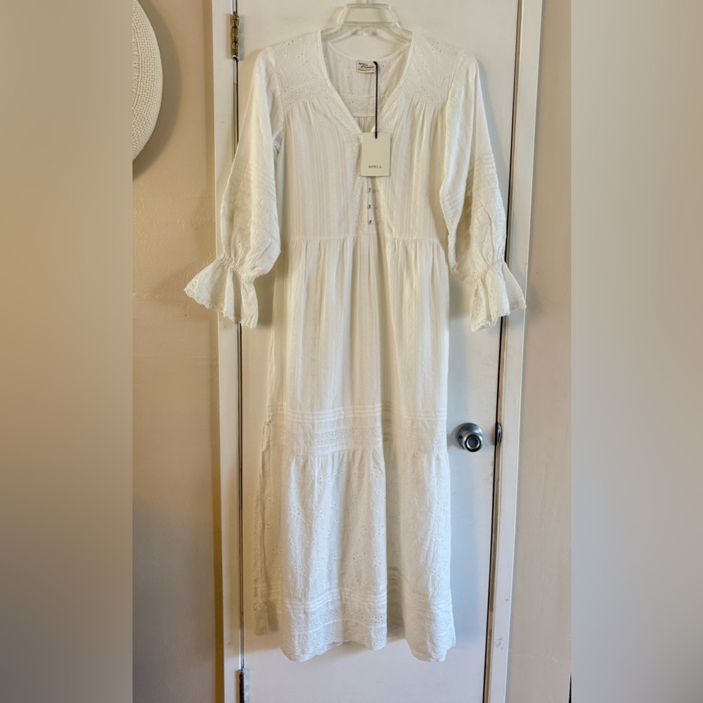 Spell Free People Whimsy Garden Lace Gown - Moonflower - Picture 3 of 12